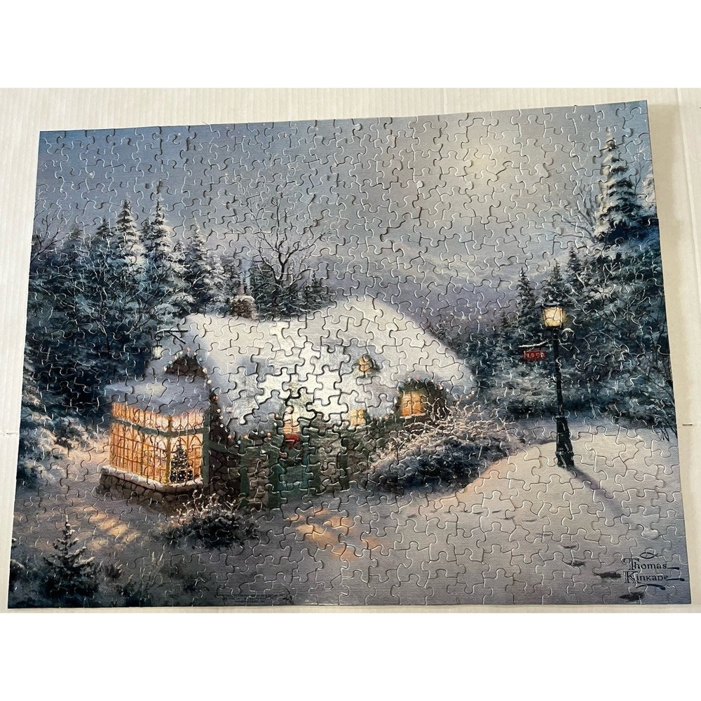 Springbok Thomas Kinkade Painter "Silent Night" 500 Piece Puzzle Winter Scene